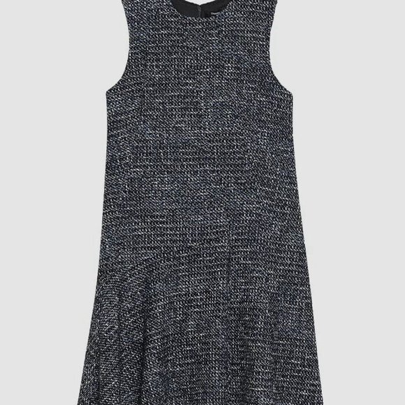 $425 Theory Tweed Asymmetrical Seam Sleeveless Career‎ Wear to work Casual Dress - Picture 6 of 14